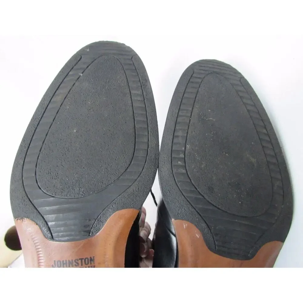 Johnston & Murphy men's size 9 M leather sheep skin shoes dress oxfords